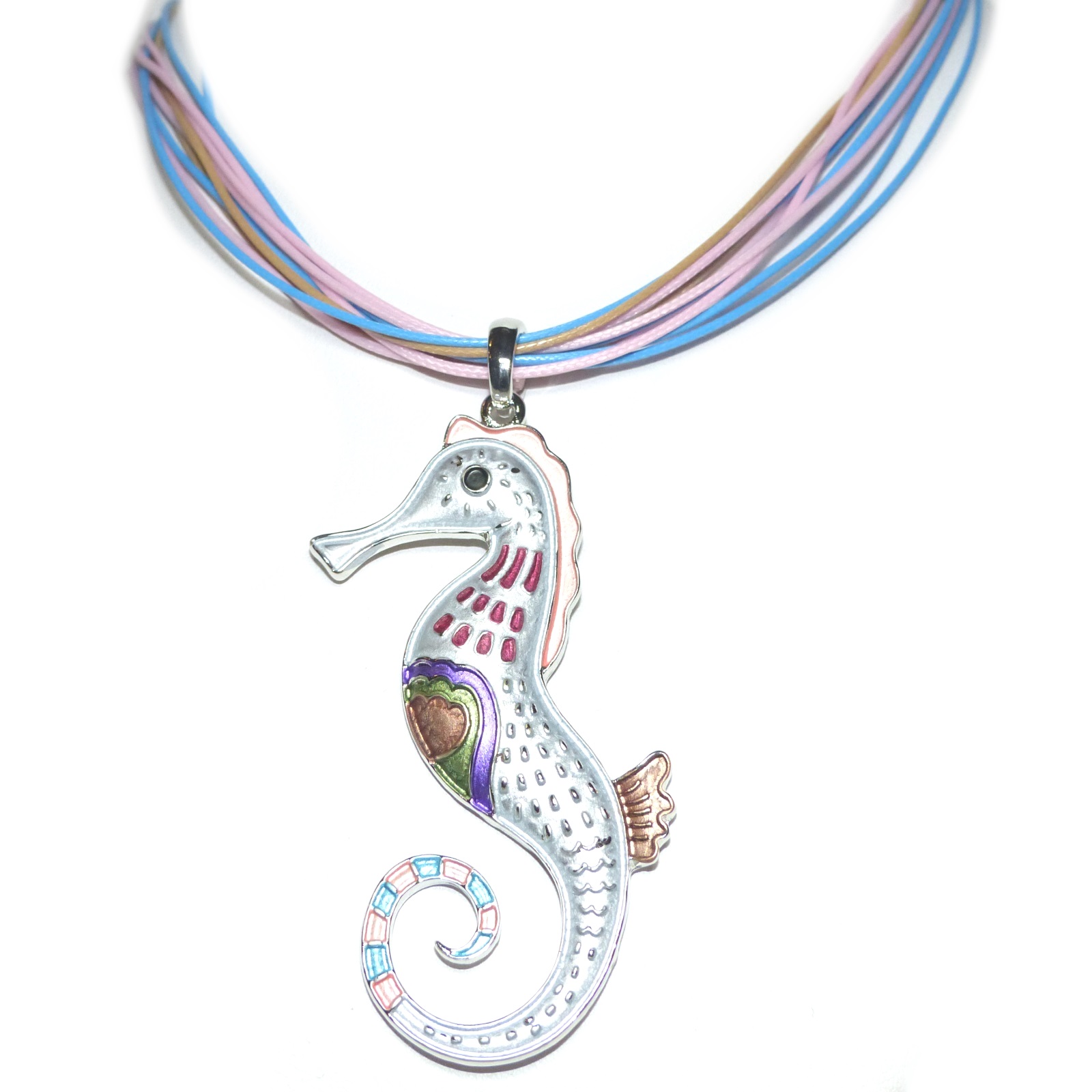 Seepferd Halskette + Ohrringe