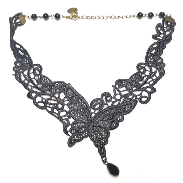 Choker Spitzenkette Schmetterling