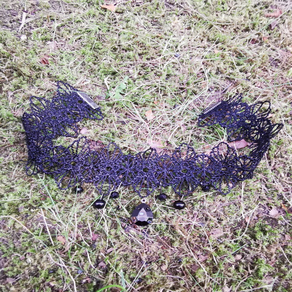 Choker Spitzenkette Schwarz Gothic