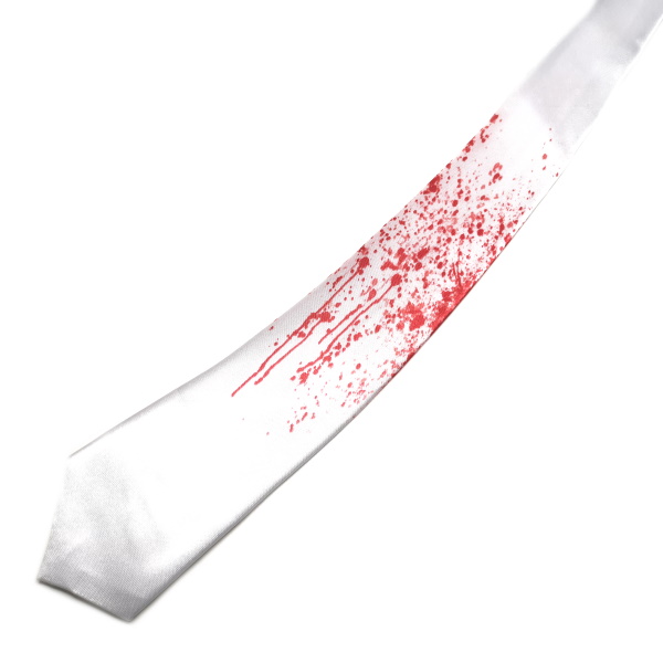 Krawatte mit Blutspritzer