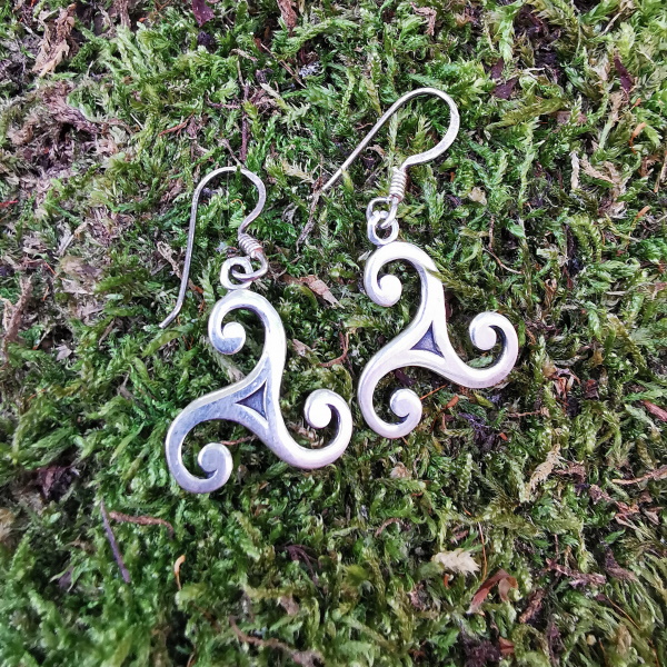 Ohrhänger Keltische Triskele Silber
