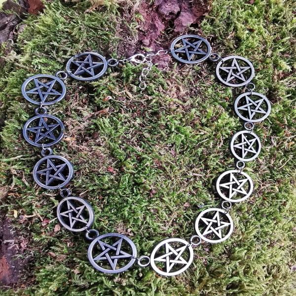 Pentagramm-Kette Gunmetal