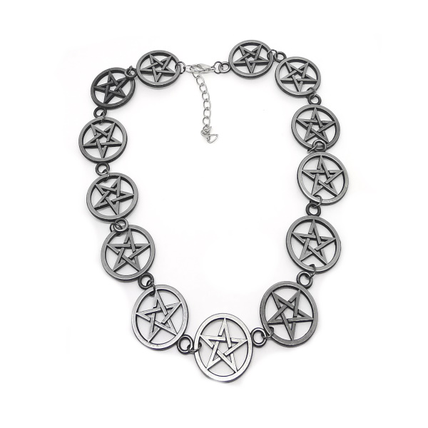 Pentagramm-Kette Gunmetal