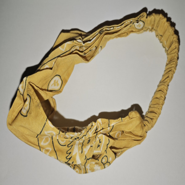 3 in1 Haarband Bandana Kopftuch Beige gemustert