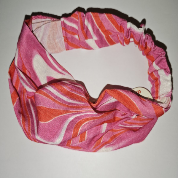 3 in1 Haarband Bandana Kopftuch rosa Töne